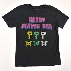 Ready Player One Graphic T-Shirt Mens Large Black Cotton Movie Promo Tee